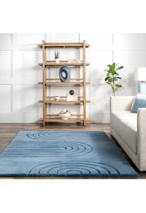 Jessa Blue Plush Washable Rug