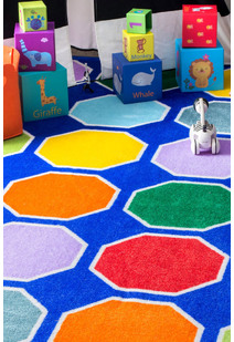 Kids Octagonal Shapes Rug