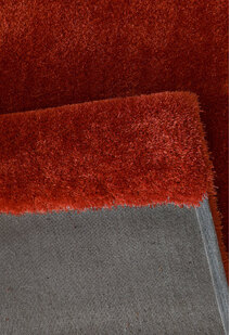 Luxe Plain Orange Shaggy Rug