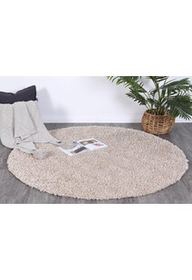 Luis Plain Beige Shaggy Rug