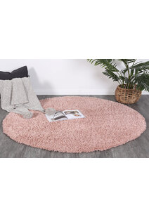 Luis Plain Pink Shaggy Rug