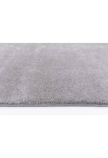 Macey Plain Grey Plush Rug