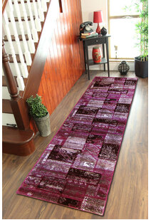 Paris Carved Lilac Patchwork Rug