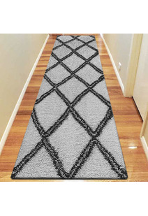 Salem Grey Moroccan Shaggy Rug