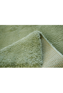 Soft Plain Green Thick Shaggy Rug