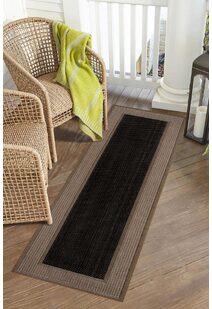 Soleil Beige Border Flatweave Rug