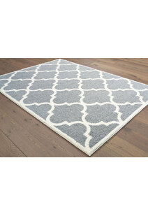 Sofia Grey Moroccan Trellis Rug