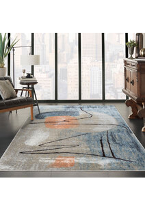 Vivid Modern Abstract Rug