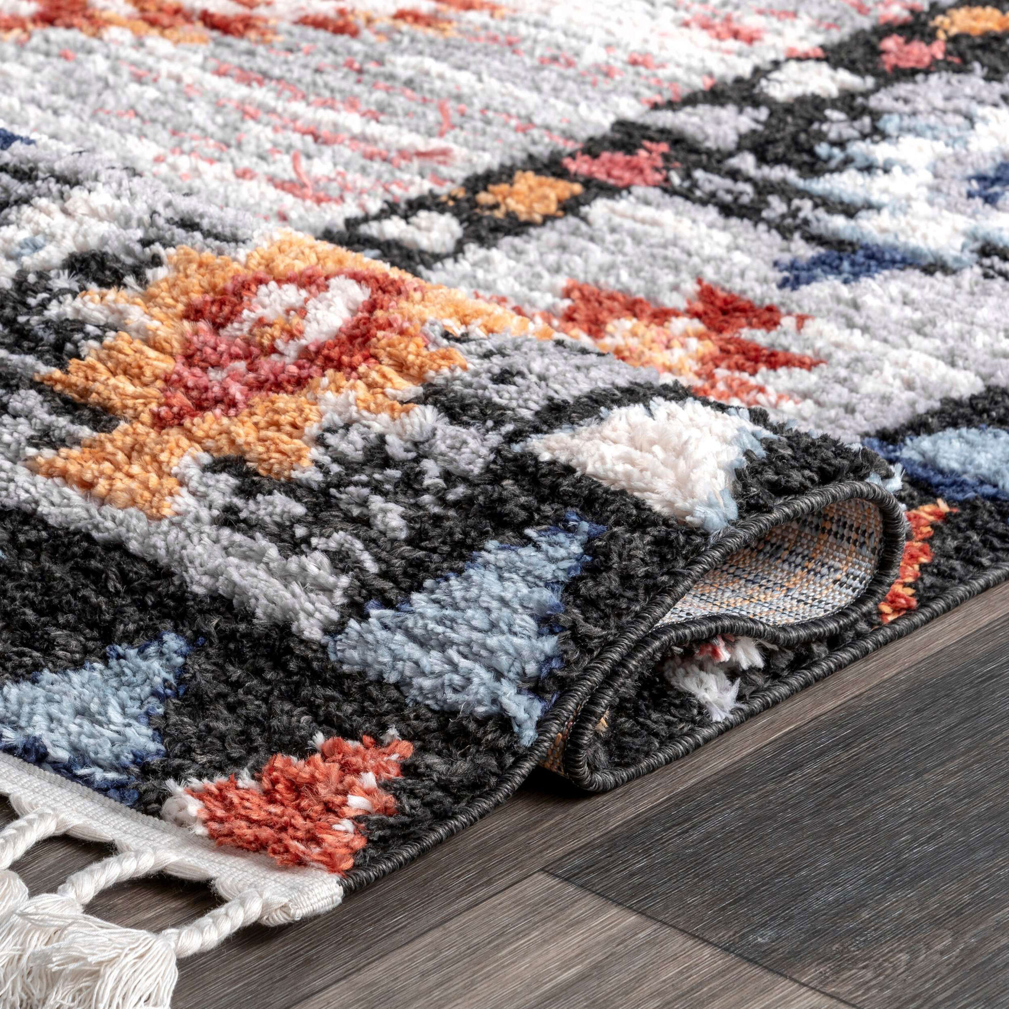 Amara Moroccan Tribal Fringed Rug