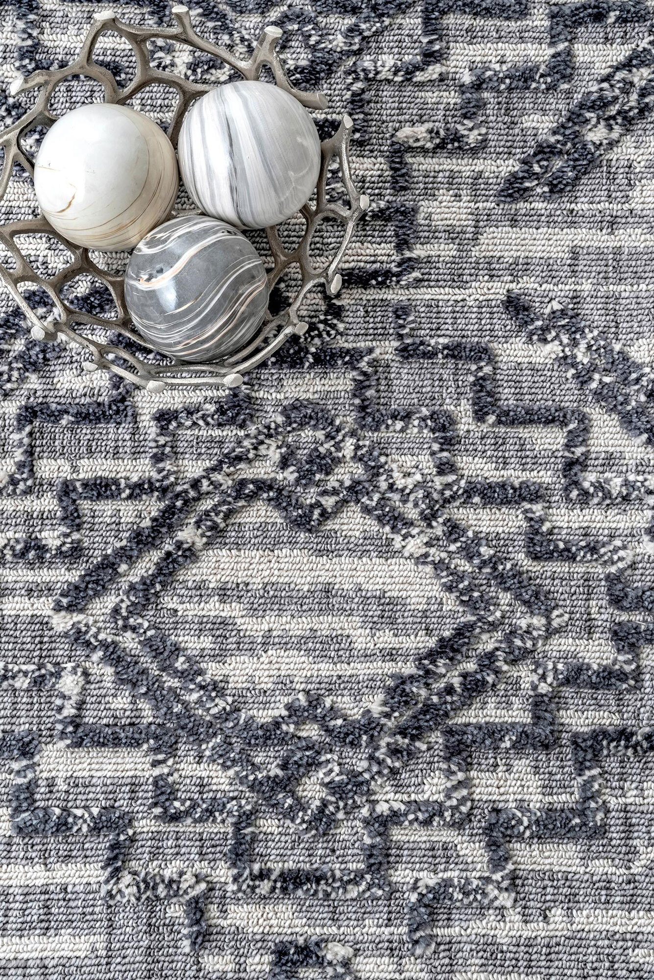 Aroma Blue Fringed Moroccan Rug