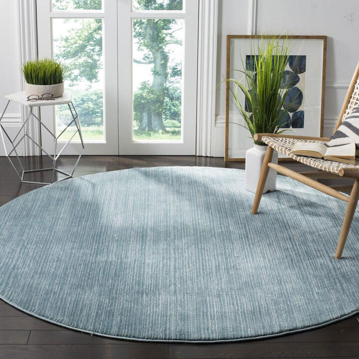 Domani Modern Plain Blue Rug