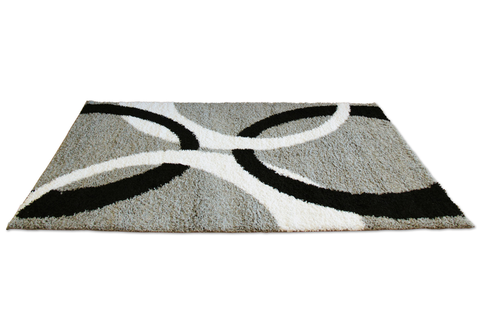 Moss Grey Modern Shaggy Rug