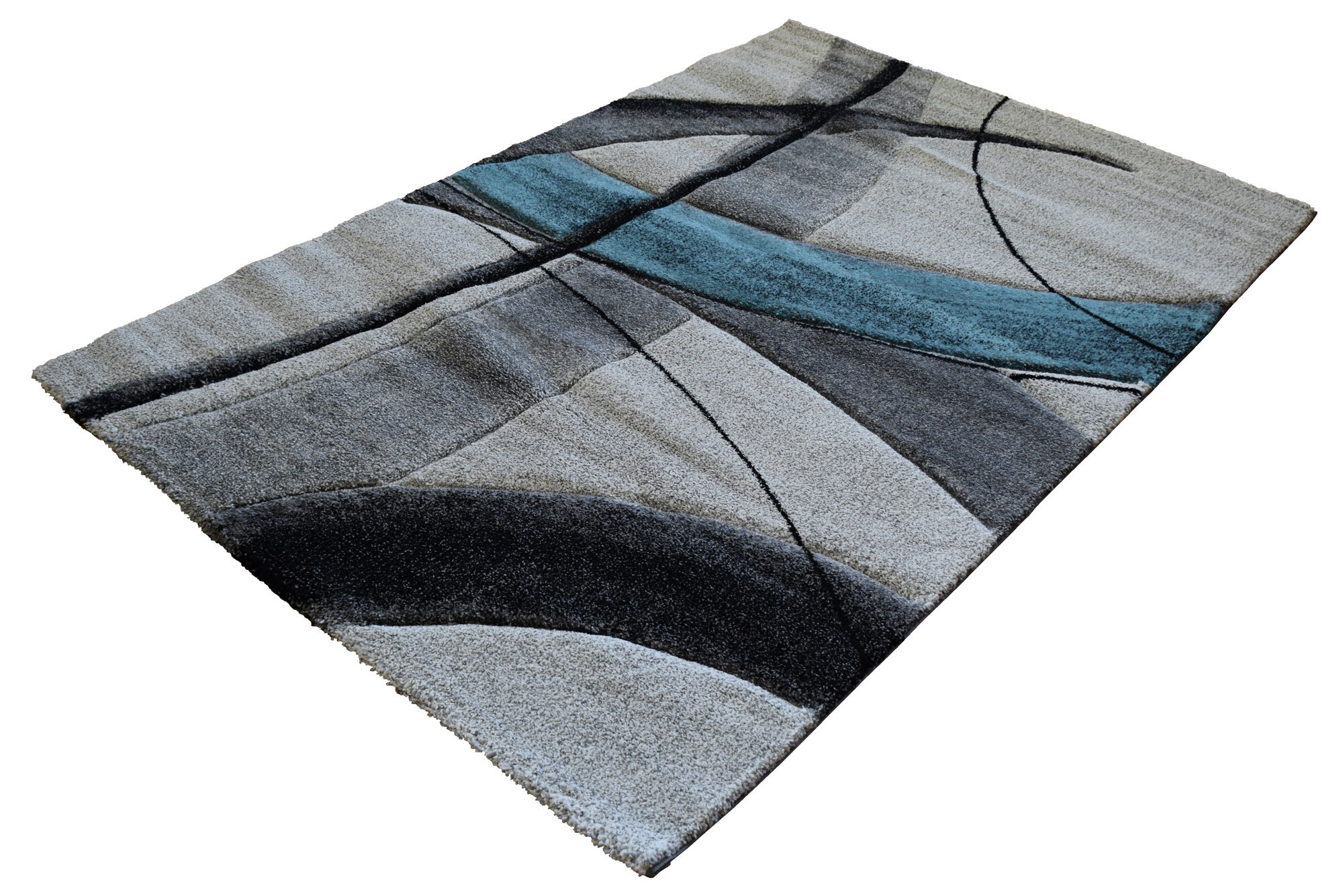 Lucia Modern Blue Abstract Rug