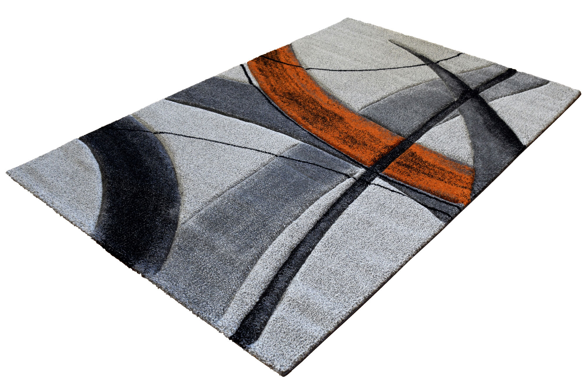 Lucia Orange Modern Abstract Rug