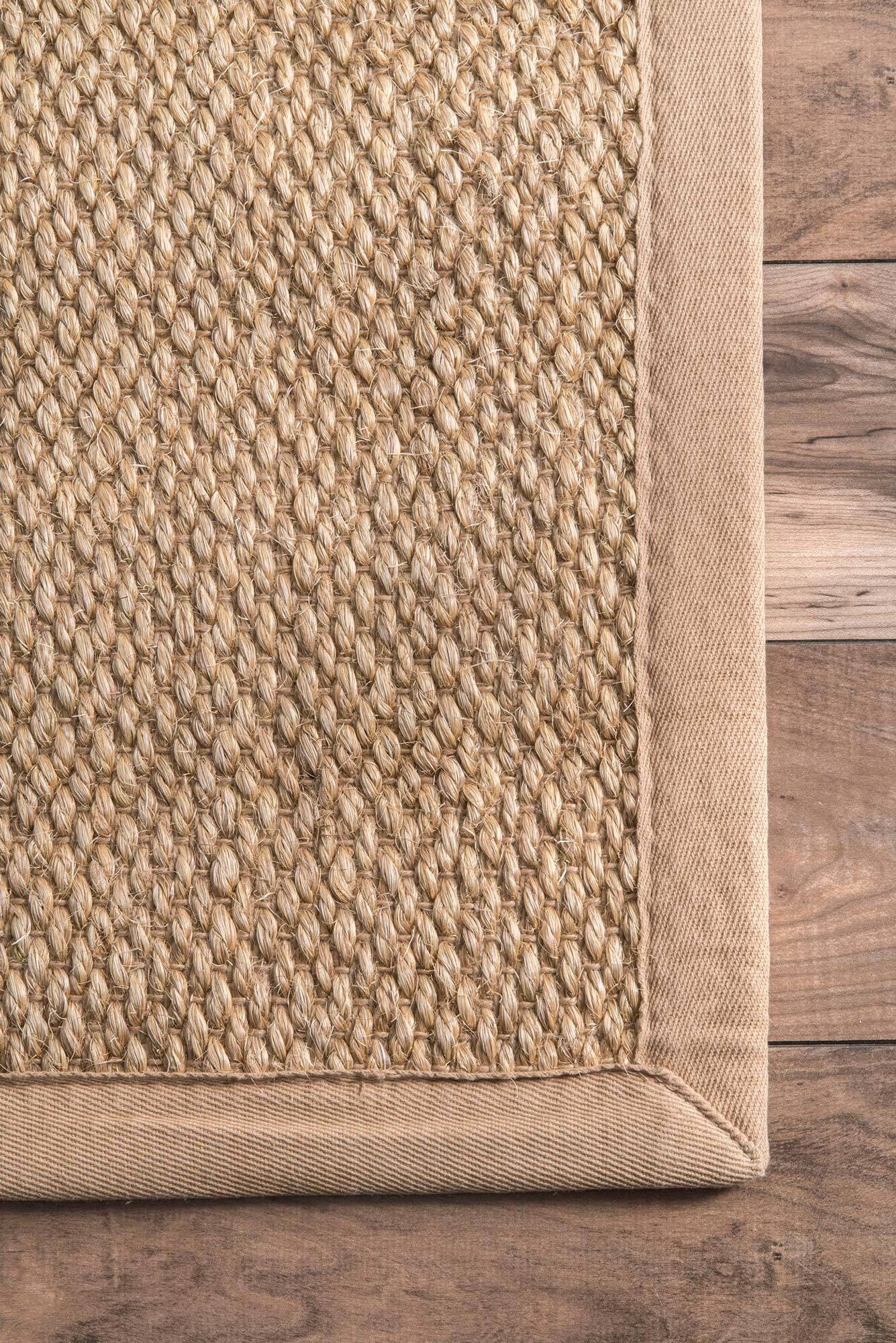 Lidia Sisal Flatweave Border Rug