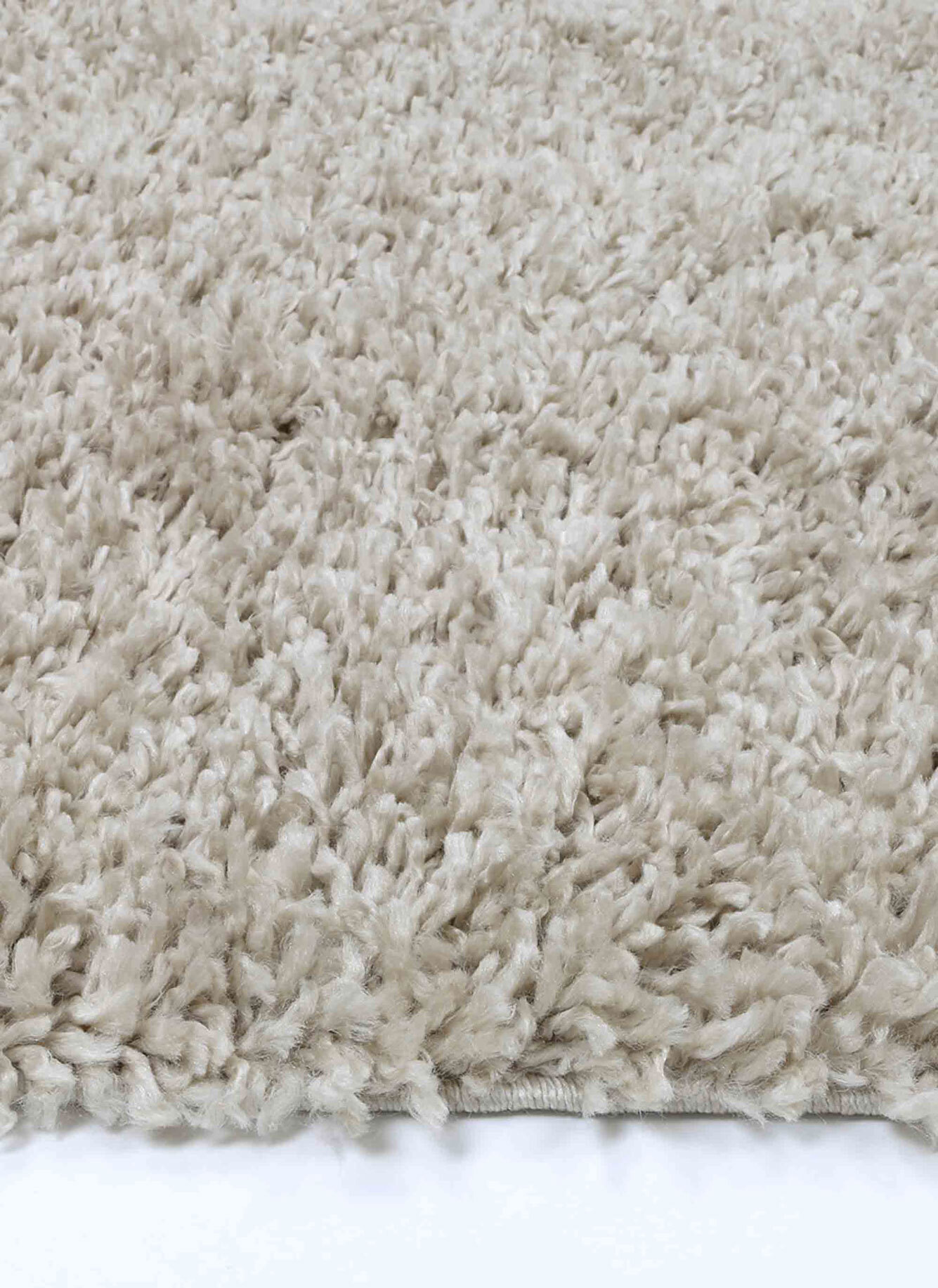 Luis Plain Beige Shaggy Rug