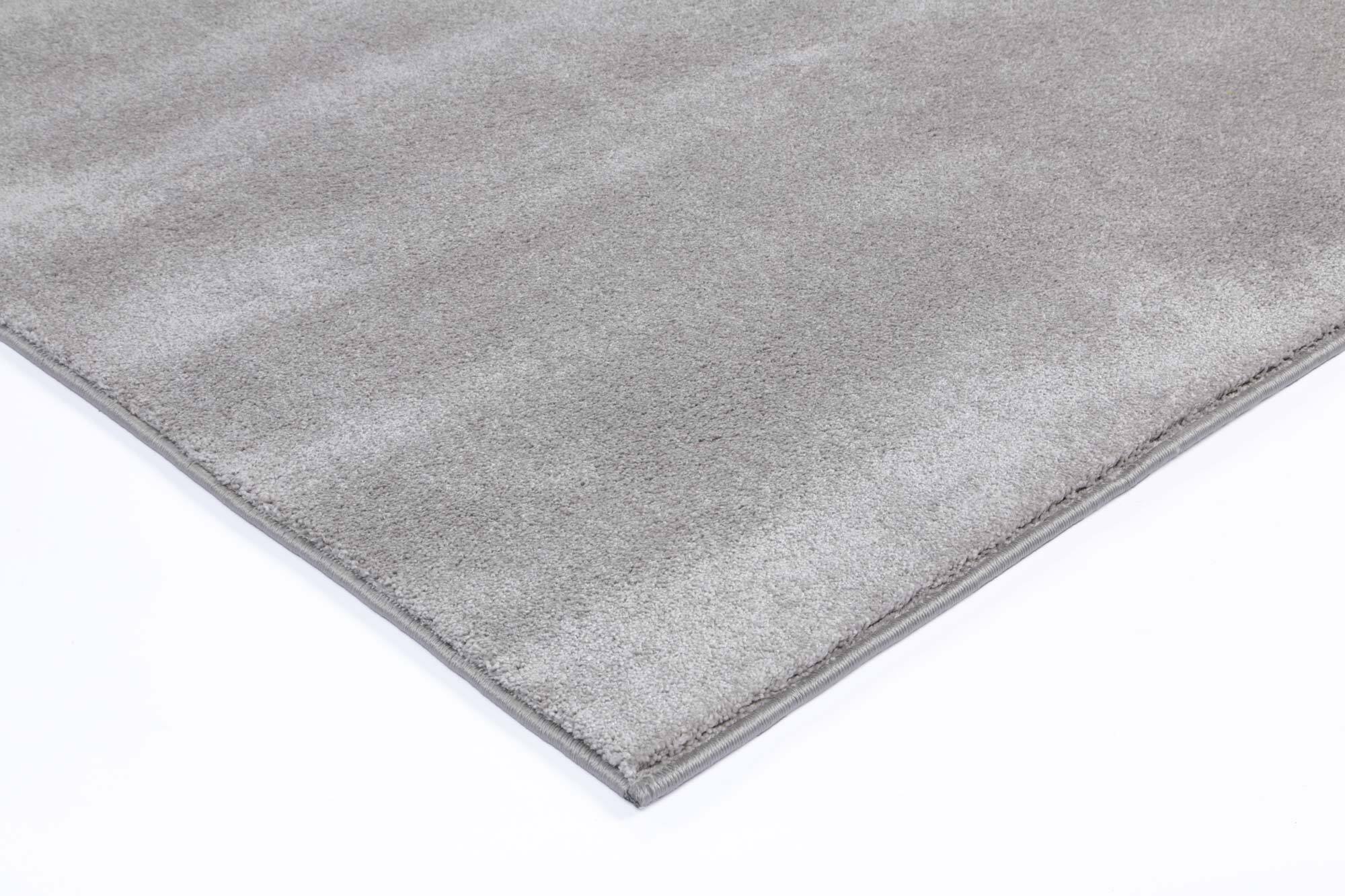 Macey Plain Grey Plush Rug