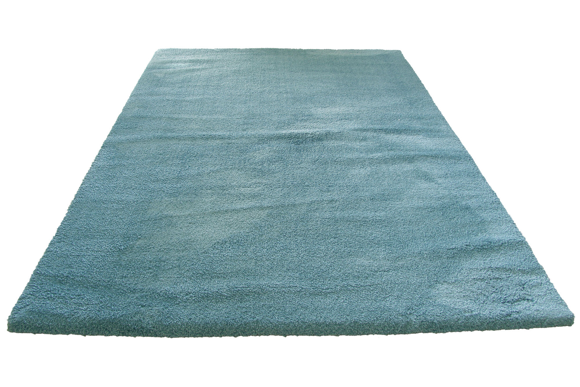 Soft Plain Blue Thick Shaggy Rug