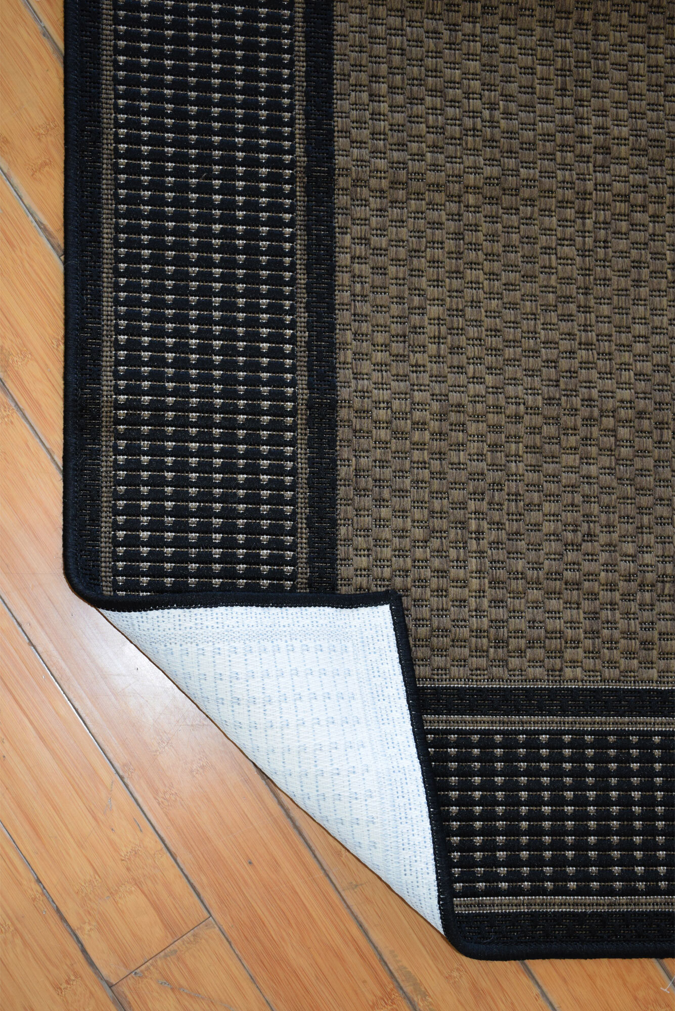 Soleil Black Border Flatweave Rug