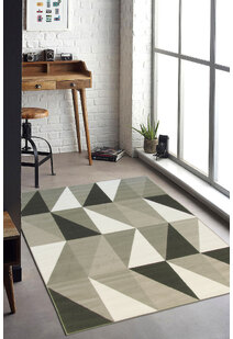 Atlanta Modern Grey Triangle Rug