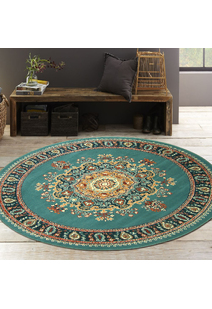 Gil Traditional Blue Medallion Rug