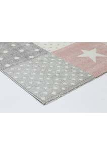 Hello Pink Heart & Stars Kids Rug 