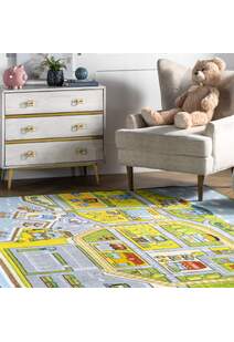 Kids Car Road Town Play Rug