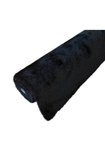 Luxe Plain Black Shaggy Rug