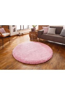 Levis Plain Pink Thick Shaggy Rug