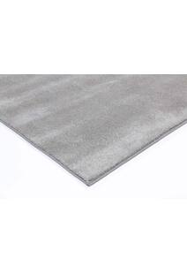 Macey Plain Grey Plush Rug