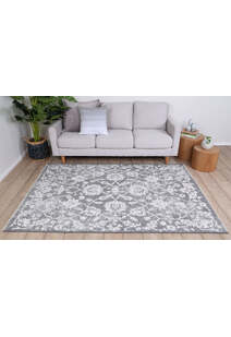 Ryan Grey Transitional Floral Rug