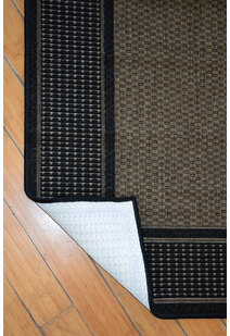 Soleil Black Border Flatweave Rug