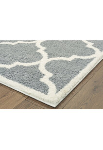 Sofia Grey Moroccan Trellis Rug