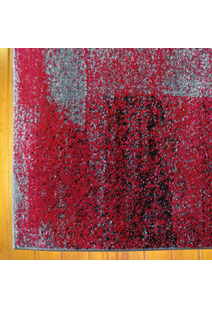 Aspen Red Square Pattern Rug