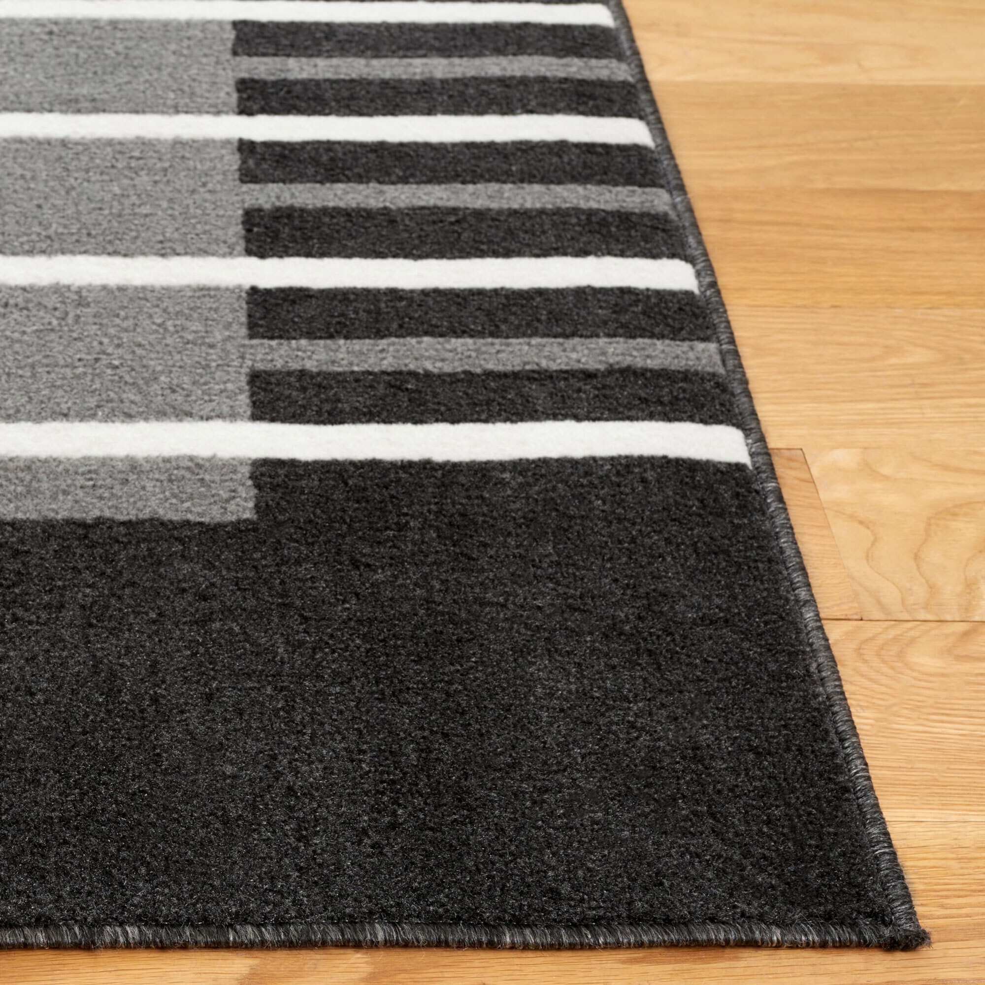 Alfa Modern Striped Border Rug