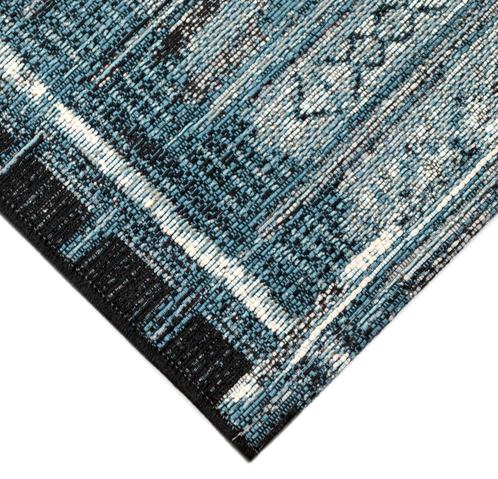 Aperto Blue Tribal Pattern Rug