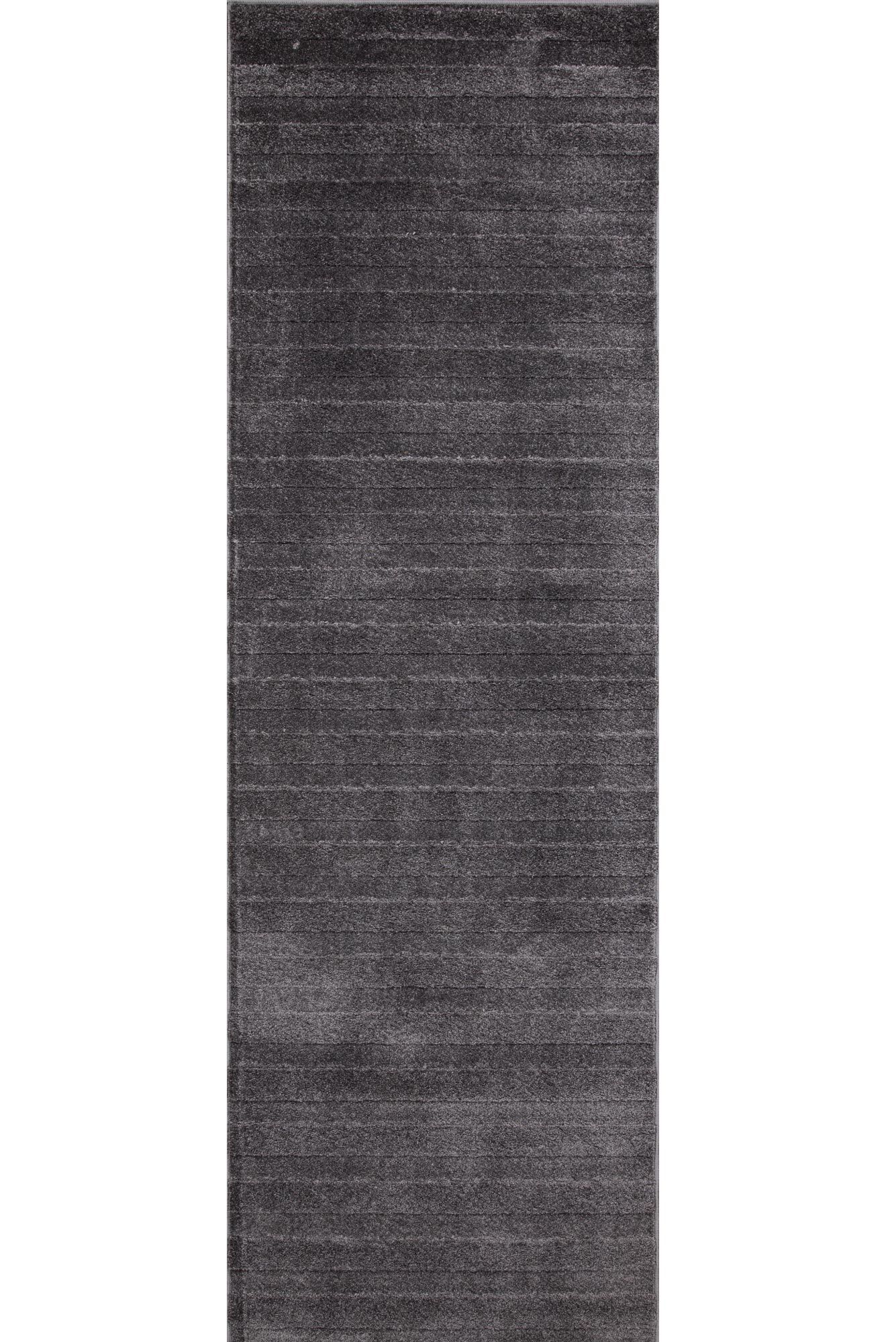 Austin Plain Charcoal Striped Rug