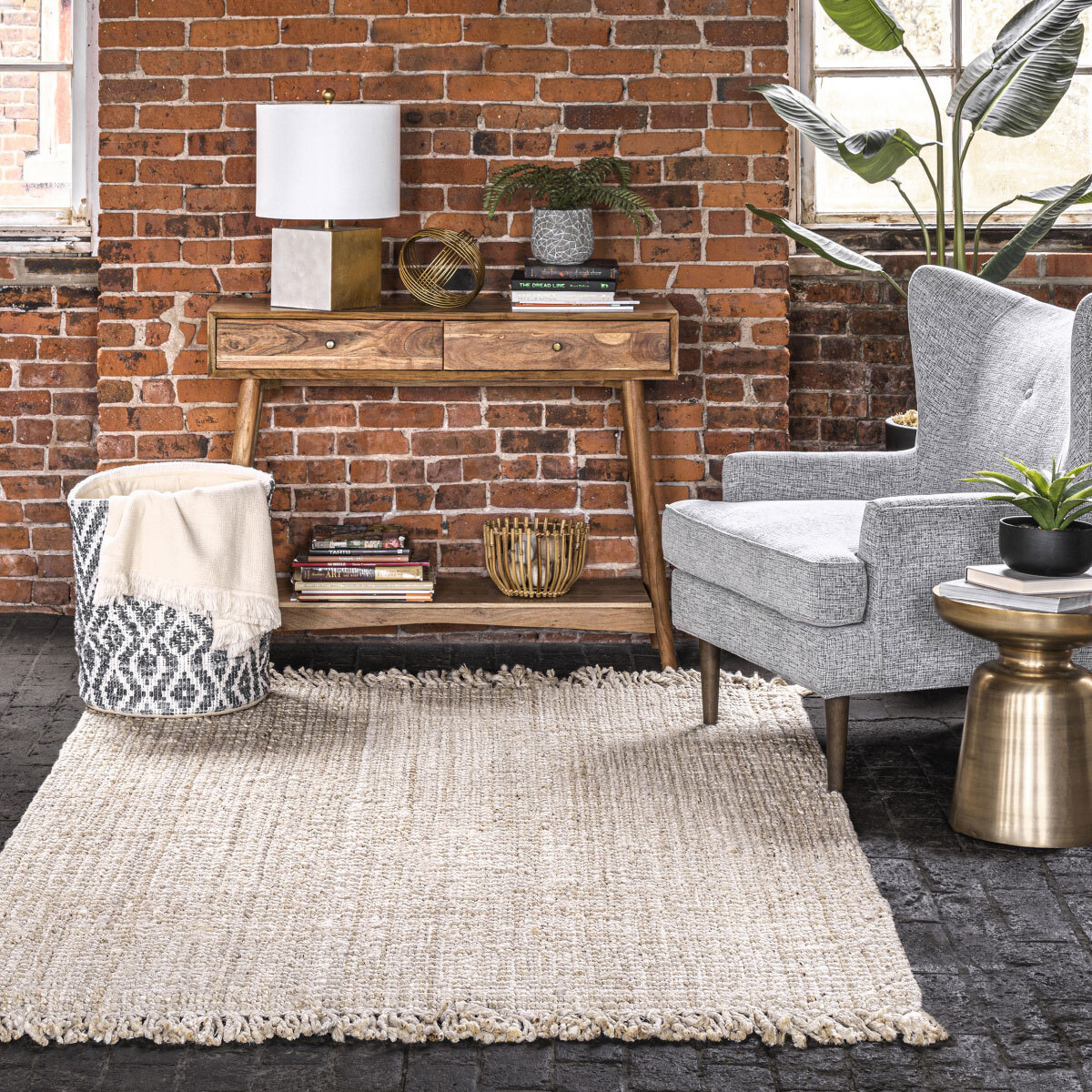 Jimmy Bleach Jute Flatweave Rug