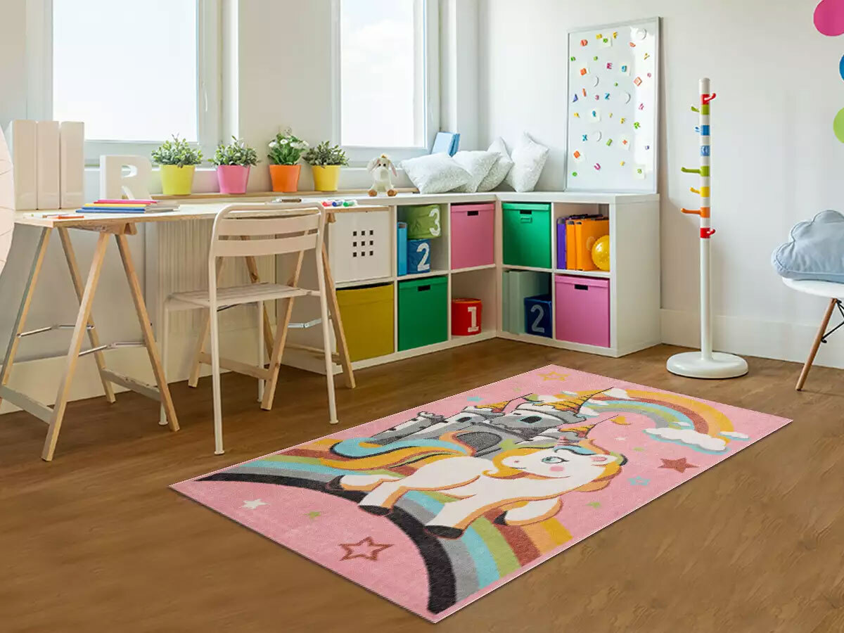 Candy Unicorn & Castle Kids Rug