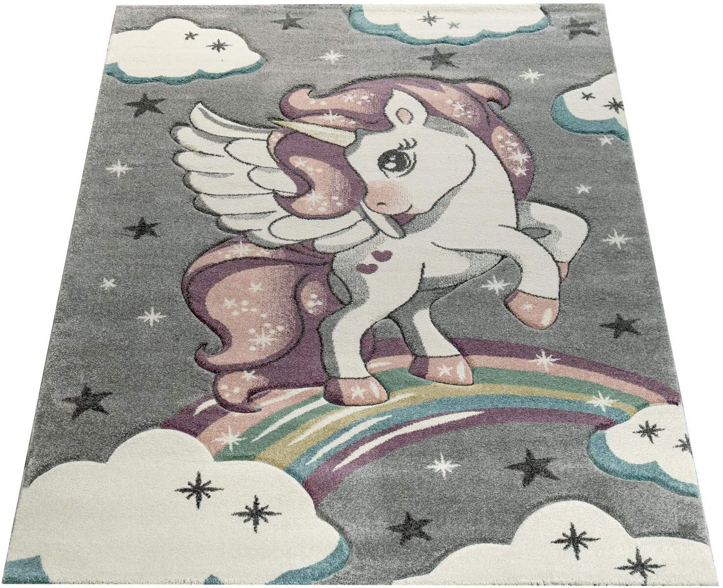 Charlie Flying Unicorn Kids Rug