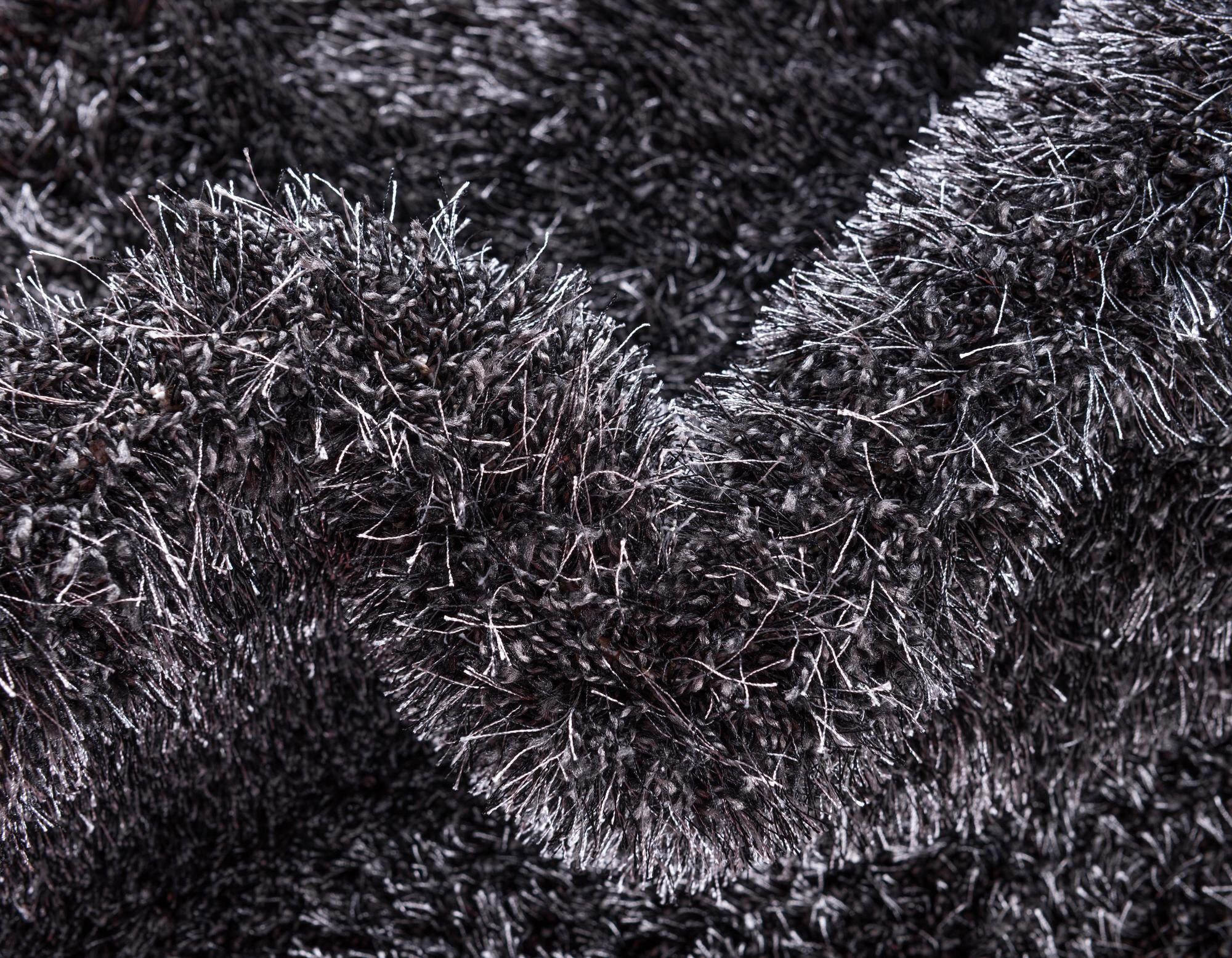 Dream Plain Black Shaggy Rug