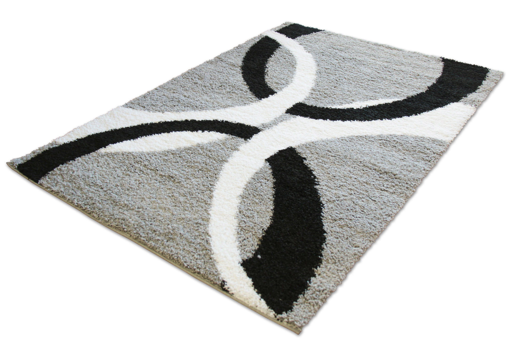 Moss Grey Modern Shaggy Rug