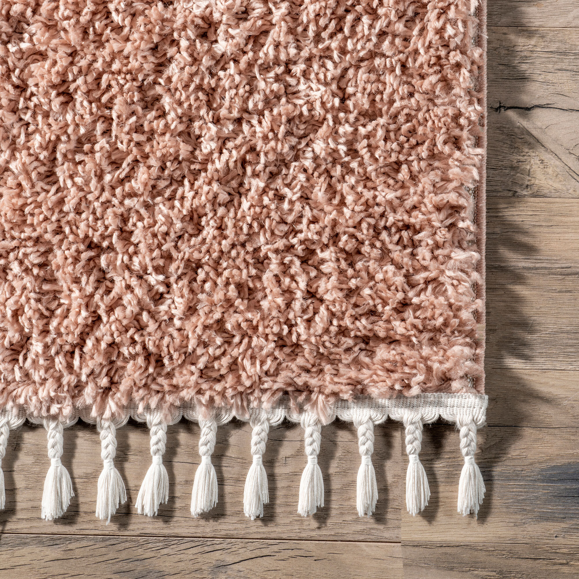 Lucy Pink Moroccan Tassel Rug