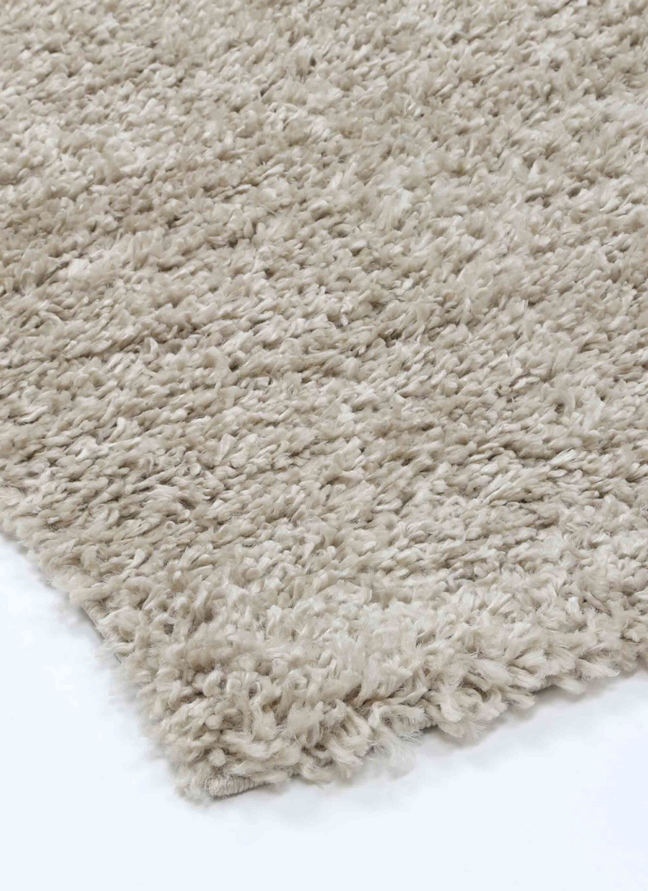 Luis Plain Beige Shaggy Rug