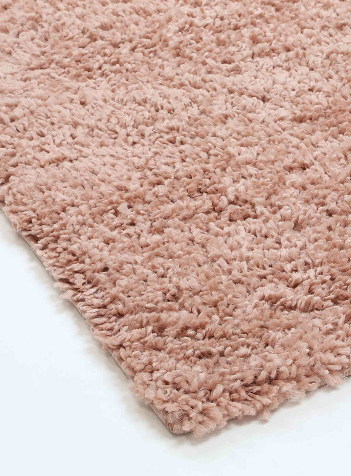 Luis Plain Pink Shaggy Rug