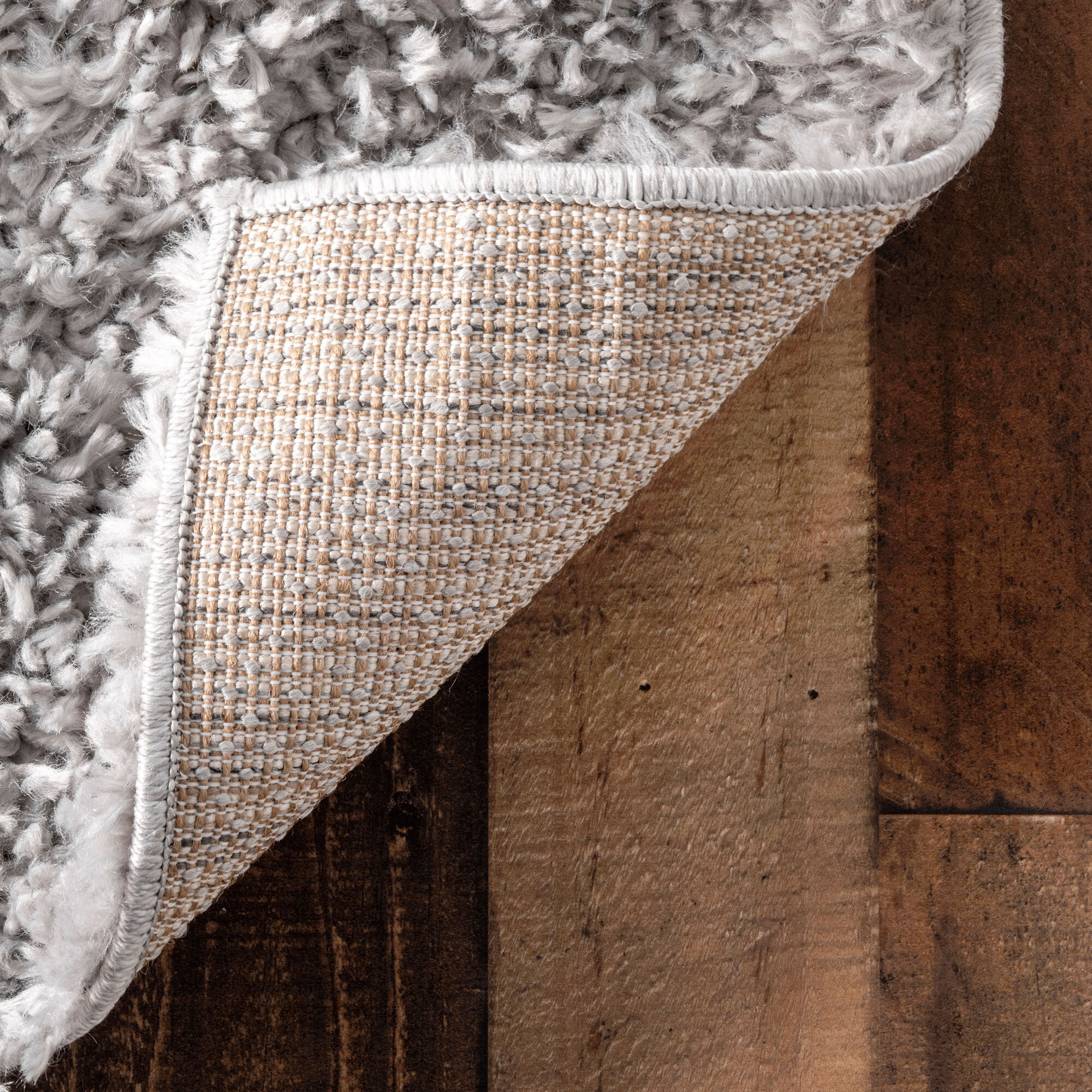 Luis Plain Grey Shaggy Rug