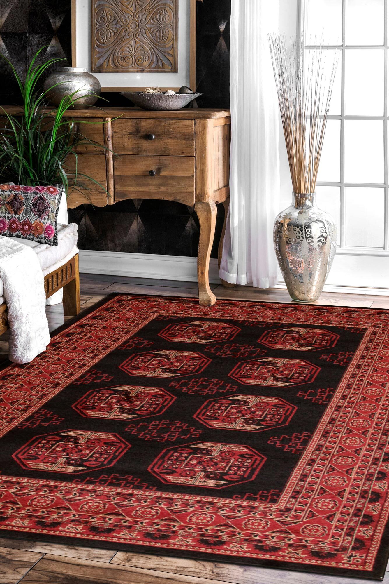 Miami Traditional Afghan Design Rug 