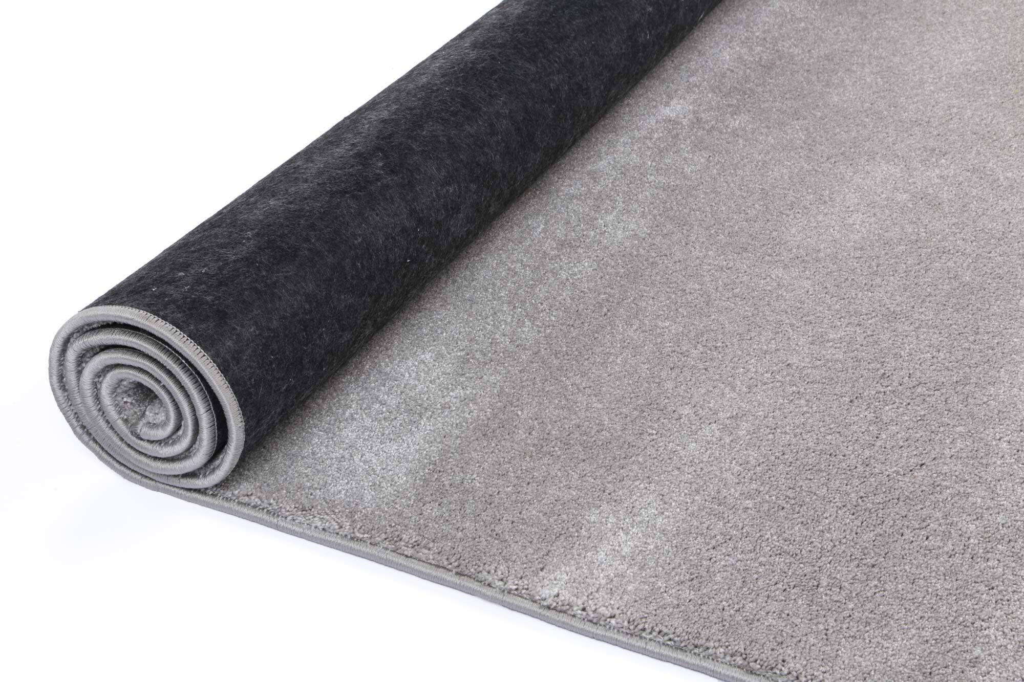 Macey Plain Grey Plush Rug