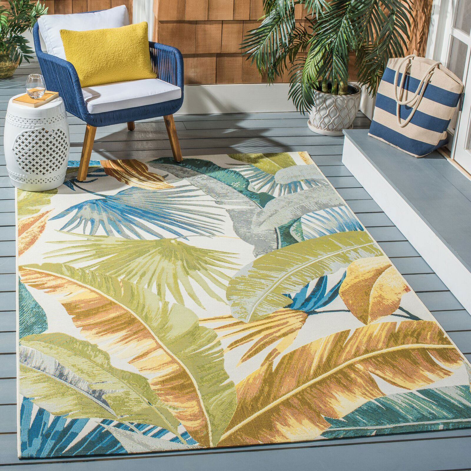 Sole Leaves Indoor & Outdoor Rug