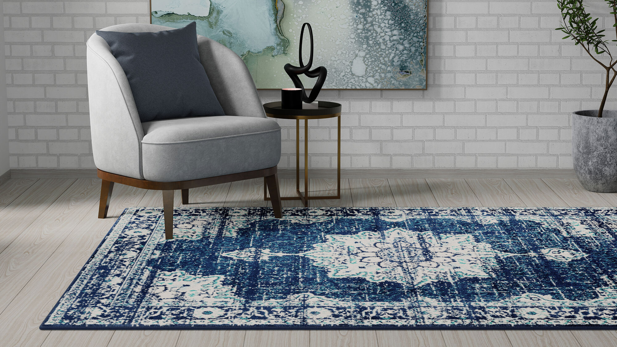 Space Traditional Medallion Rug